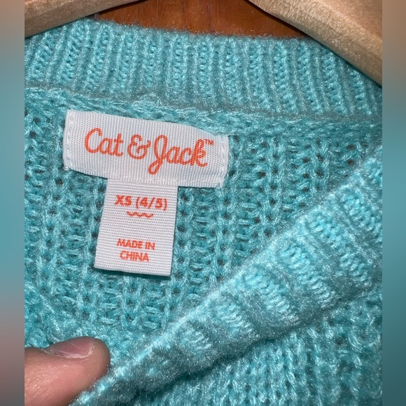 CAT & JACK LIGHTWEIGHT KNIT SWEATER GRLS SZE XS 4/5 - Picture 2 of 7